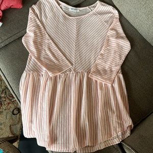 Wonderland Orange - Pink and White Striped Top SizeS